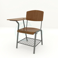 Chaise d'école moderne en métal avec tablette d'écriture, ensemble bureau et chaise pour étudiant, pour la maison et le bureau, couleur et taille personnalisables