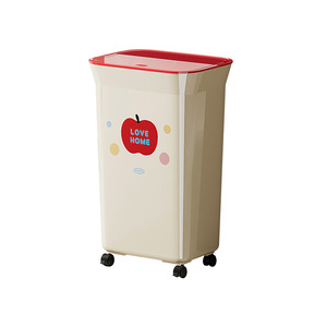 ถังขยะในครัวเรือนคุณภาพสูงสูง 48 ซม. พร้อมฝาปิด ความจุขนาดใหญ่ ใช้ภายในอาคาร ดีไซน์ทรงสี่เหลี่ยม ไม่ต้องก้มเพื่อเข้าถึง - Product Image 3