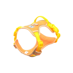 Harness Anjing Kulit Asli & Nilon Anti-Tarik dengan Perlengkapan Logam, Bernapas & Reflektif - Product Image 3