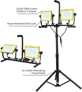 20000 Lumen 360 Degree Led Work <b>Light</b> 200W Outdoor With <b>Socket</b> Tripod Stand Flood WD-660 Work <b>Light</b> With Bracket 200W WD-660 - Product Image 5