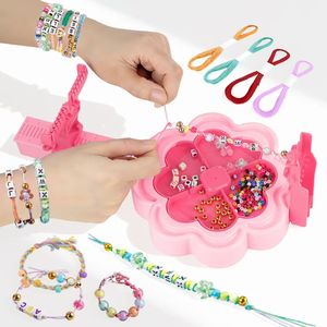 Girls DIY Creative Handmade <b>Beaded</b> Jewelry Toy Set Holiday Gift <b>Braiding</b> Bracelet Playing Braided Rope Craft Kit - Product Image 2