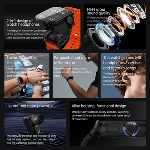 Reloj Inteligente 2 <span class=keywords><strong>en</strong></span> 1 GT8 con Auriculares TWS, Monitor <span class=keywords><strong>de</strong></span> Frecuencia Cardíaca y Presión Arterial, Reloj Deportivo para Hombres y Mujeres, Compatible con Android - Product Image 6