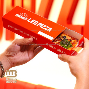 Caja Rectangular para Pizza de Papel Kraft Blanco con Logotipo Personalizado, Embalaje de Grado Alimenticio para Llevar, para Restaurantes y Entrega de Pizza - Product Image 1