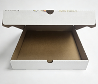 SP3693 Sunrise Wholesale Low MOQ Boîte à pizza carrée en kraft recyclé, résistante à la graisse, de qualité alimentaire, sur mesure, pour plats à emporter