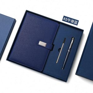 Promotional Business Gift Items Notebook A5 Leather <b>Journal</b> Set Customized Business Office Diary Corporate Gift Set With Pen - Product Image 3