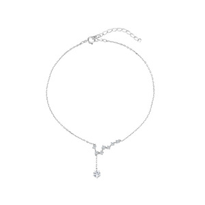 925 Sterling ililver lated tar nklet para omen eeométrico ING ight uuxury Fiamond aayers nnklet racelet - Product Image 5