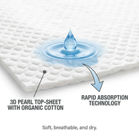 Couches-culottes jetables pour bébé en coton biologique premium, ultra-fines, respectueuses de la peau, biodégradables, haute absorption