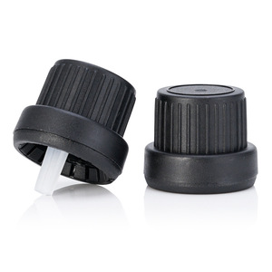 Capuchon à grande tête noir et blanc à 18 dents avec <span class=keywords><strong>bouchon</strong></span> intérieur en liège 1.0 bouteille d'huile essentielle <span class=keywords><strong>bouchon</strong></span> antivol en plastique à <span class=keywords><strong>gros</strong></span> grains - Product Image 2