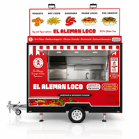 Remorque alimentaire DOT 14 pieds, camion-restaurant mobile, chariot de restauration rapide, remorque de café de rue extérieure à vendre aux États-Unis et en Europe