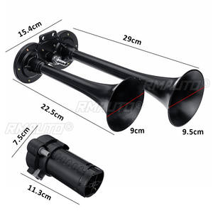 Bocina Eléctrica de Aire de 180 dB y 12 V con Doble Trompeta, Súper Potente, con Válvula Solenoide, para Vehículos, Autos, SUV, Camiones, RV, Barcos - Product Image 6