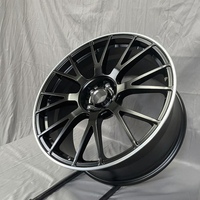 5*112mm multi-rayons passager en alliage d'aluminium poudre noir mat personnalisé forgé jantes de voiture pour BMW BBS