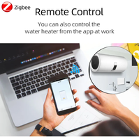 Tuya ZigBee Interrupteur de chauffe-eau Smart Life APP Bouton Interrupteur mural Commande vocale PC Standard UK/EU Durable Touch Max 20A/40A