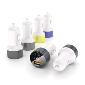 Cantell-Cargador de coche para teléfono móvil, cargador de coche 6A Metal Pd Qc tipo rápido C + Puerto USB, adaptador de carga rápida LED, GaN, 38W - Product Image 3