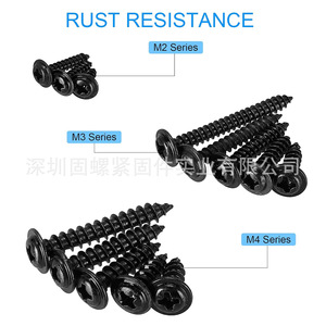 Carbon Steel Phillips Pan Head Self-Tapping Screws With Washers M2 M3 M4 Metric Screw Set 420Pcs For Metal - Product Image 3