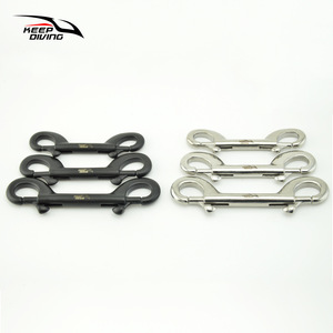 KEEP DIVING Boucle de suspension à ressort à double tête en acier inoxydable 316 blanc 90MM pour plongée BCD SSA ST90W - Product Image 2