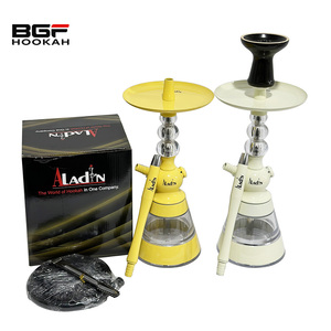 Nueva llegada al por mayor de alta calidad 36CM acrílico <span class=keywords><strong>Aladin</strong></span> Narguile <span class=keywords><strong>Shisha</strong></span> juego de fumar Cachimba de aluminio - Product Image 1