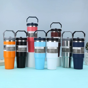 Vaso Térmico de 20oz y 30oz de Acero Inoxidable con Aislamiento al Vacío de Doble Pared y Tapa Abatible, Nuevo para Exteriores, Incluye Tapa con Pajita para Tazas y Botellas de <span class=keywords><strong>Agua</strong></span> <span class=keywords><strong>Caliente</strong></span> - Product Image 4