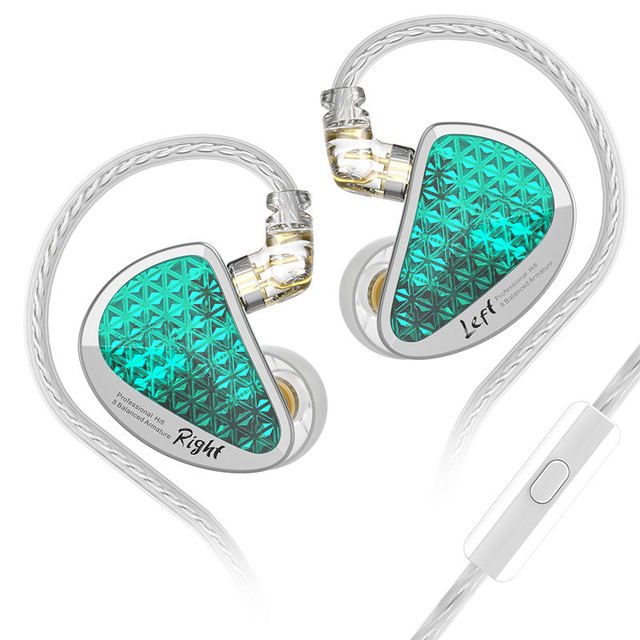 KZ AS16 Pro 16BA Balanced Armature Drivers Earphones HiFi Bass in Ear Monitor Earphones with Detachable 0.75mm 2 Pin Cable