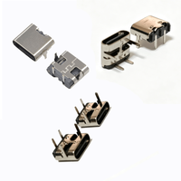 Prise horizontale USB femelle Xinxing TYPE-C2P avec deux pieds fixes, interface de charge DIP en fer/acier inoxydable L6.8