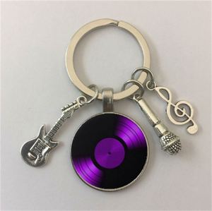 Custom Promotional <b>DJ</b> LP Vinyl Music Metal Key Chains Wholesale Record Music Festival Souvenir Gifts Microphone Violin Key Chain - Product Image 5