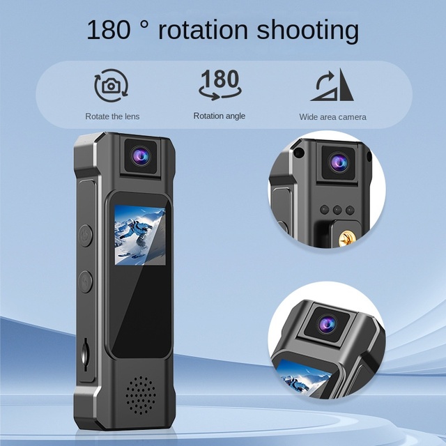 Movable Cam Wholesale Sports Action Camera 1080p HD CMOS Back Clip-on Recorder with 10x Optical Zoom 1.5" Screen MicroSD Media