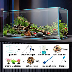 Aanpasbare Grootte Ultra Helder Glas Aquarium Ecologische Aquatische Plant Aquarium - Product Image 3