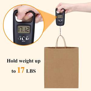 Sacs de shopping en papier kraft brun recyclé avec logo personnalisé imprimé, avec poignées torsadées, emballage pour vêtements de vente au détail, 10x6.75x12 - Product Image 3