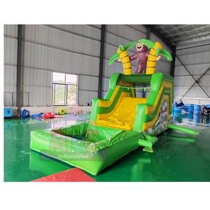 Parque Acuático Inflable con Forma de Palmera y Tobogán Ondulado, con Piscina para Niños, para Jardín y Patio Trasero en Verano - Product Image 5
