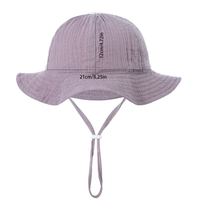 Sombrero de Bebé de Algodón Transpirable, Doble Capa, Protección Solar, Gorra de Verano para Bebés, Diseño con Botón Ajustable, Sombrero para Pesca y Viajes
