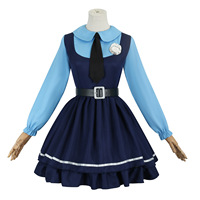 BAIGE Cosplay robe pour femmes Cosplay Anime Judy robe dessin animé Joint Style robe Cosplay femme de chambre lapin tissu