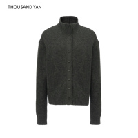 Ensemble tricoté 2 pièces pour femme : Cardigan en laine et cachemire et jupe midi élégante en laine de yak, taille haute, boutonnée, manches longues, ensemble chaud