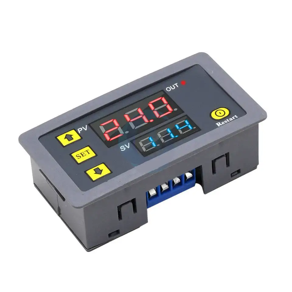 T3230 DC 12V 24V AC 110-220V Timer-Verzögerung relais modul mit rot/blauer LED-Digital anzeige Zeit steuerungs schalter einstellbar