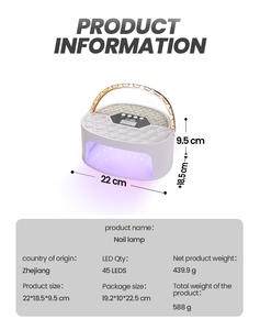 Lámpara de Uñas <span class=keywords><strong>UV</strong></span> LED de Alta Potencia de 288W con Doble Fuente de Luz, Dispositivo de Curado Profesional <span class=keywords><strong>para</strong></span> Manicura y Pedicura, Herramienta Profesional <span class=keywords><strong>para</strong></span> el Hogar y Salón - Product Image 6