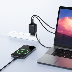 อะแดปเตอร์ชาร์จเร็ว GaN 65W พร้อมสายชาร์จแบบยืดหดได้ 3 พอร์ต ปลั๊ก UK/US/EU/AU ชุดชาร์จเร็ว gan 20w พร้อมสาย type-c - Product Image 3