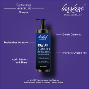 OEM/ODM shampooing sans sulfate, sans paraben, à la kératine et au caviar, cheveux doux et lisses, adapté à tous les types de cheveux. - Product Image 5