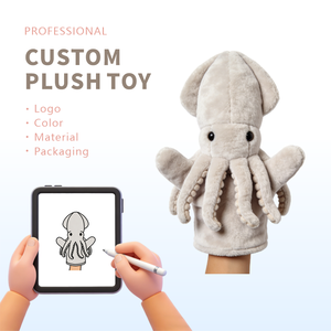 Juguete de Peluche Personalizado Kawaii, Marioneta de Mano de Animal Marino de Dibujos Animados, Juguete Educativo Temprano, Juguete de Personajes, Juguete de Peluche Relleno de Algodón PP de Fábrica - Product Image 1