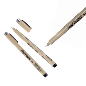 Lot de 12 stylos micro-aiguilles, feutres fins pour dessin, encre permanente, imperméable, noire, pour l'écriture - Product Image 1