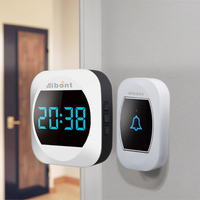 Sonnette intelligente avec affichage de l'horloge Sonnette de porte sans fil Compatibilité EU AU JP US Plug