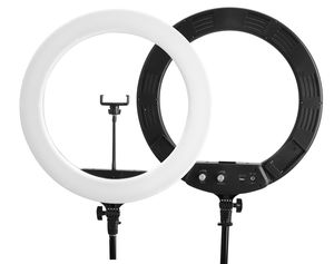 Anneau lumineux professionnel FL-18C <span class=keywords><strong>de</strong></span> 18 pouces, anneau lumineux LED à intensité réglable 5600K pour photos, tournages et <span class=keywords><strong>Tik</strong></span> <span class=keywords><strong>Tok</strong></span> - Product Image 1