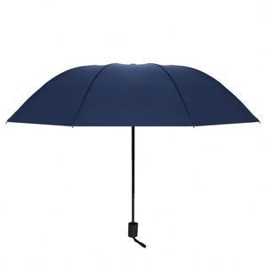Parapluie promotionnel pas cher, résistant au soleil et à la pluie, 21 pouces, 8 baleines, manche en plastique, pliable en 3 sections, coupe-vent, compact, léger, pour voyage - Product Image 1