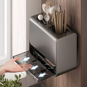ที่เก็บมีดสแตนเลสอเนกประสงค์แบบตั้งโต๊ะ พร้อมที่จัดเก็บตะเกียบและช้อน - Product Image 3