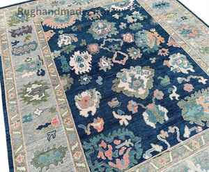 Alfombras de alta calidad Alfombra bordada de seda de bambú y lana anudada a mano Todos los tamaños para sala de estar Alfombras de sala de estar - Product Image 2