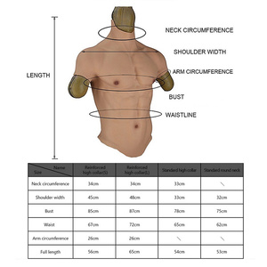 URCHOICE Cosplay <span class=keywords><strong>Homme</strong></span> Costume <span class=keywords><strong>Faux</strong></span> <span class=keywords><strong>Ventre</strong></span> Muscle Hommes Poitrine Crossdresser Réaliste Silicone Artificielle Simulation Muscle - Product Image 2