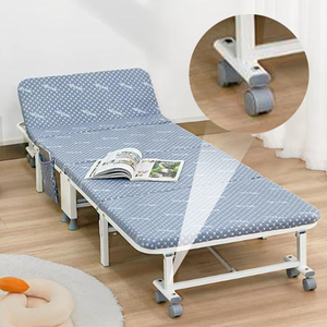 Fabrika Mavisi Çekyat Taşınabilir Renkli Katlanır Yatak Ev Kullanımı Oturma Odası Sünger Katlanır Yatak Tekerlekli - Product Image 3