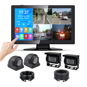 Sistema de Cámara BSD de 4 Canales con Pantalla Táctil de 10.16 Pulgadas, Detección de Peatones y Alarma Externa para Camiones y Autobuses, Monitoreo de Punto Ciego - Product Image 1