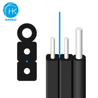 Cable de fibra óptica monomodo autosuficiente GJYXFCH FTTH Cable de mariposa de comunicación de caída plana