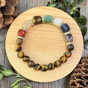 Natural Stone <b>Bracelet</b> Colorful Glass Beaded Overcoming Obstacles High Conversion Jewelry for Wholesalers Handmade Customization - Product Image 5