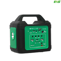 Système de haut-parleurs solaires portables DC avec batterie LiFePO4 intégrée, panneau de charge solaire, lampe de poche, audio multifonctionnel pour l'extérieur