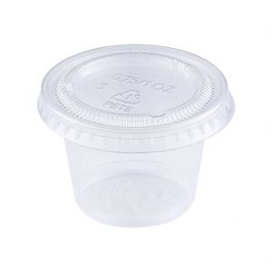Gobelets jetables en plastique PP de 1 oz pour sauces, échantillons et condiments, lot de 2500 - Product Image 1