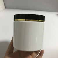 Pot en plastique cosmétique givré pour beurre corporel, gommage, crème pour le visage, 250 ml, 350 ml, 500 ml, pot en plastique pour cheveux avec couvercle